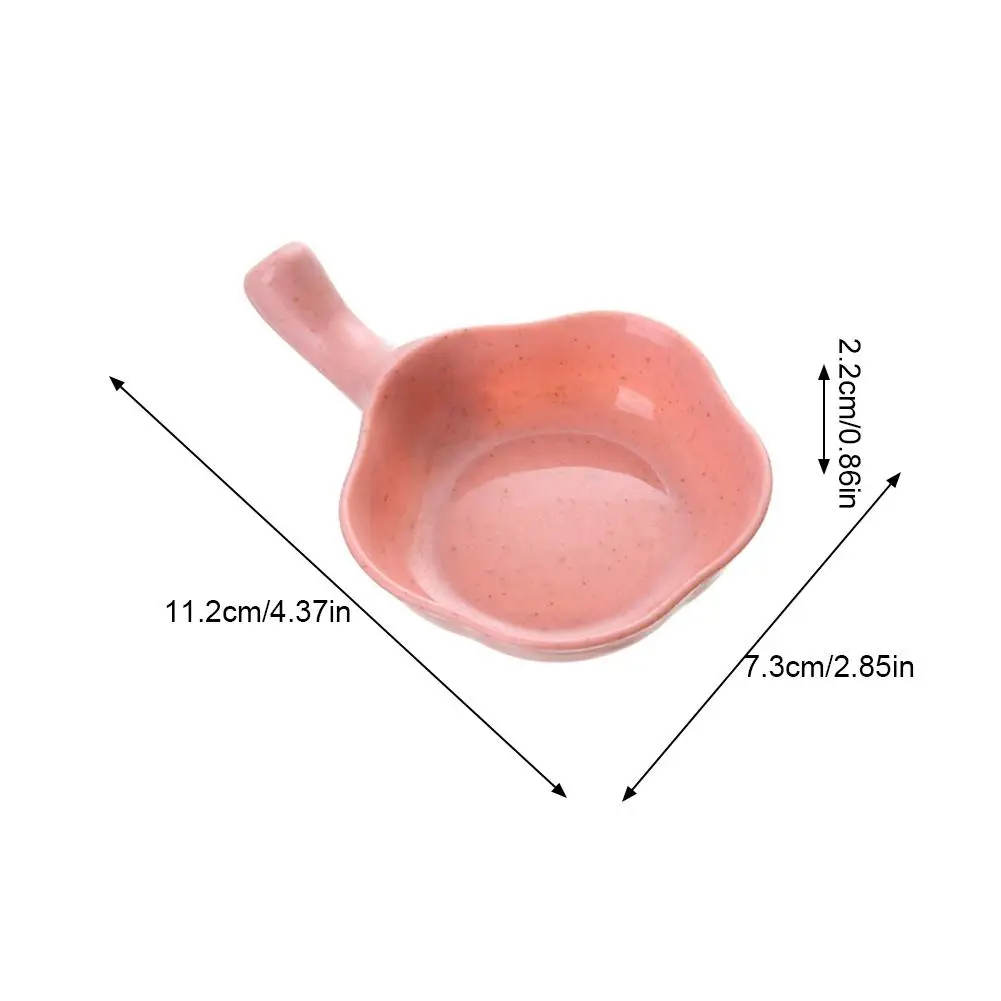 Mini Ciotola per condimenti All-uso Paglia di grano Condimento Piatto piccolo con manico Salsa Aceto Piatto per condimenti Salsa Snack Piatto 1 pz