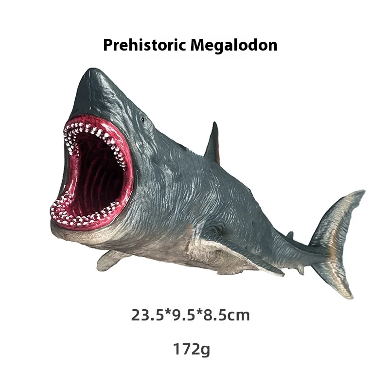 Oenux Savage Marine Sea Life Megalodon Action Figure Aquarium Big Fish Animal Model Toys For Kids Gift