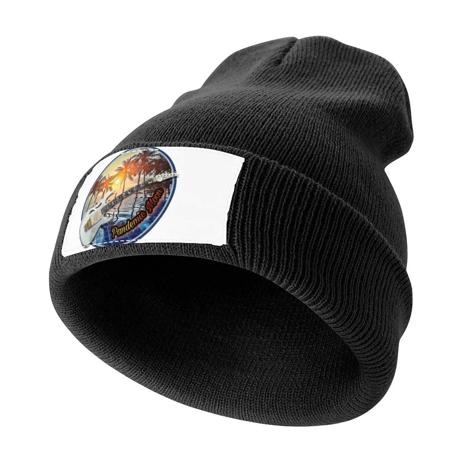 

Pandemic Moon- Electric Sunset UNDERGLOW SERIES - Orange Glow Knitted Cap hard hat Gentleman Hat Caps Women Men's