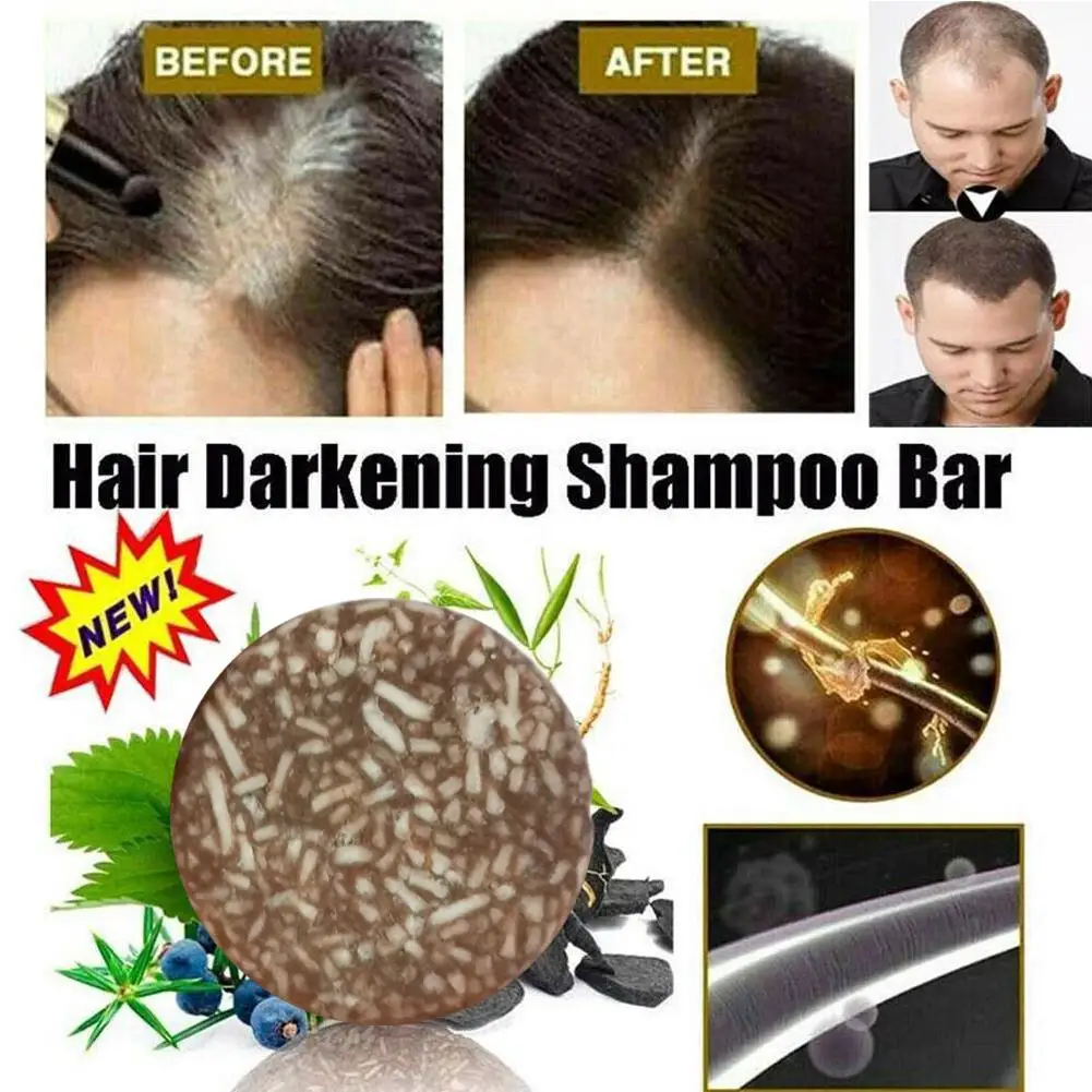 2pc Haar Shampoo Polygonum Essenz Haar Verdunkelung Shampoo Seife natürliche organische Haar Shampoo Reverse Haar reinigung Reise Probe