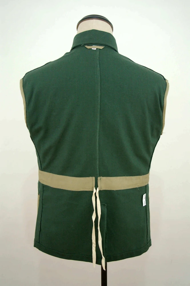 GUHM-001สงครามโลกครั้งที่สองเยอรมันฤดูร้อน Elite HBT Reed สีเขียวเจาะบริการ Tunic