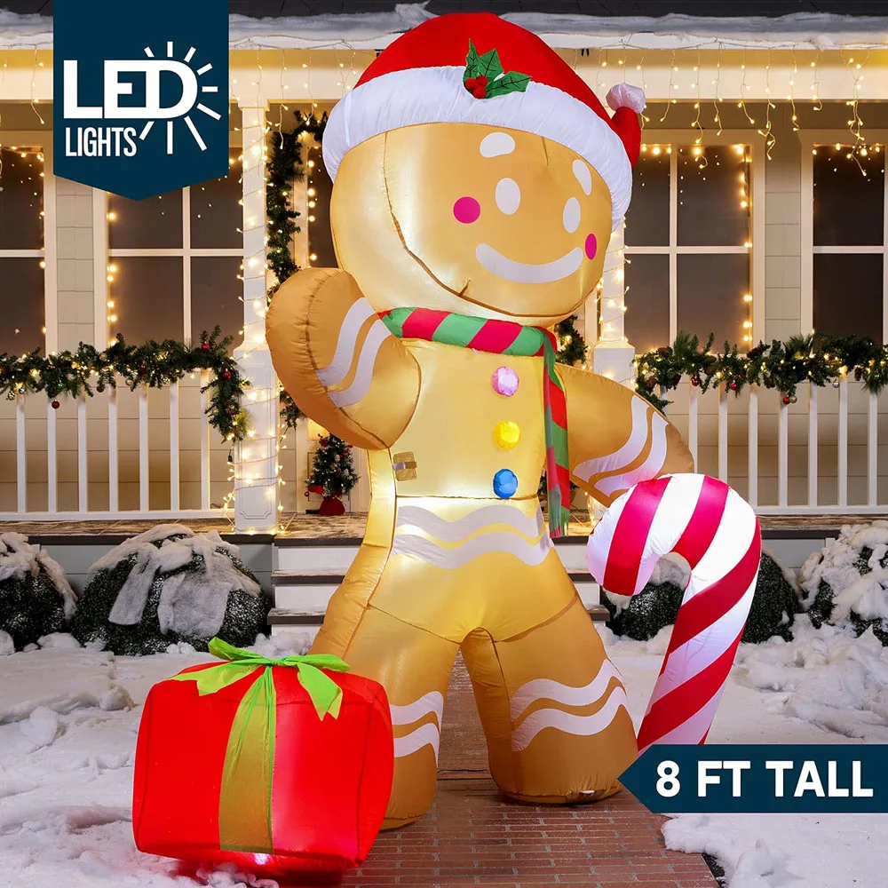 Christmas inflatable snowman model LED illuminated Christmas arch inflatable Santa Claus tree courtyard decoration