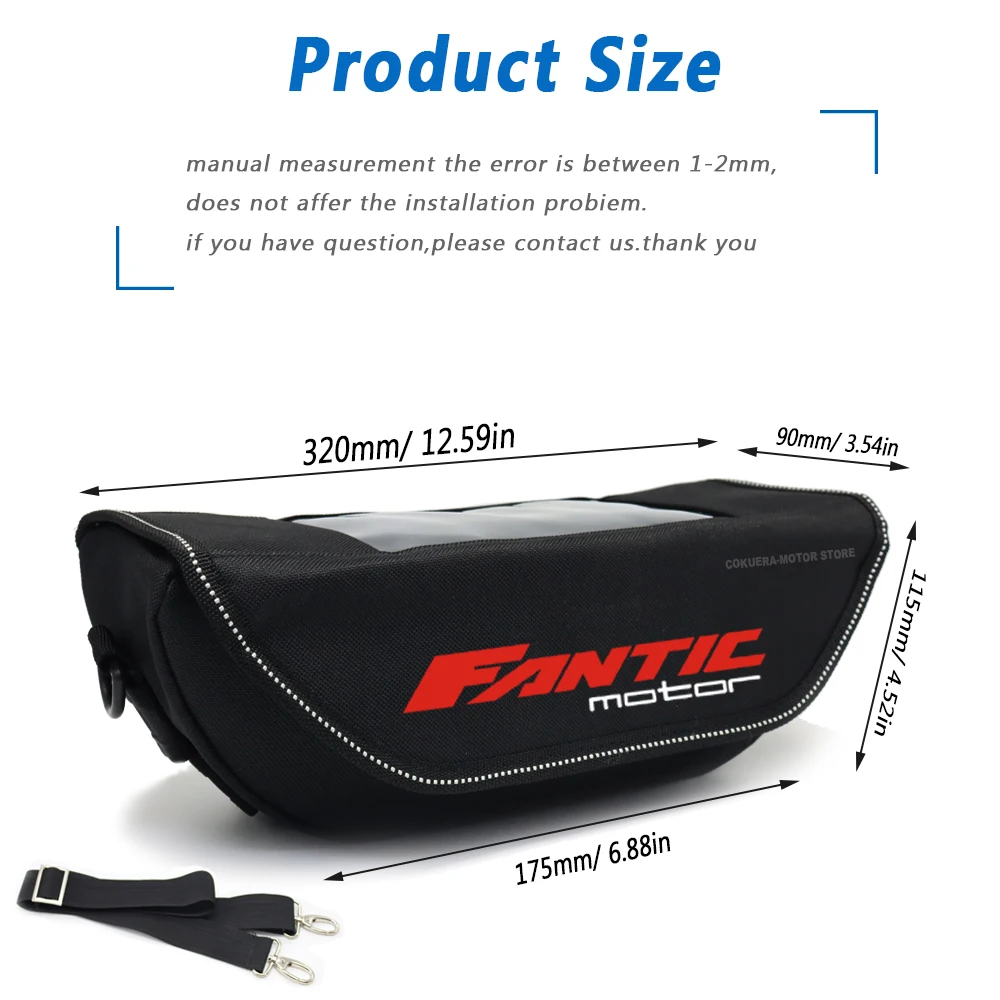 For Fantic Motor Motorcycle Waterproof And Dustproof Handlebar Storage Bag