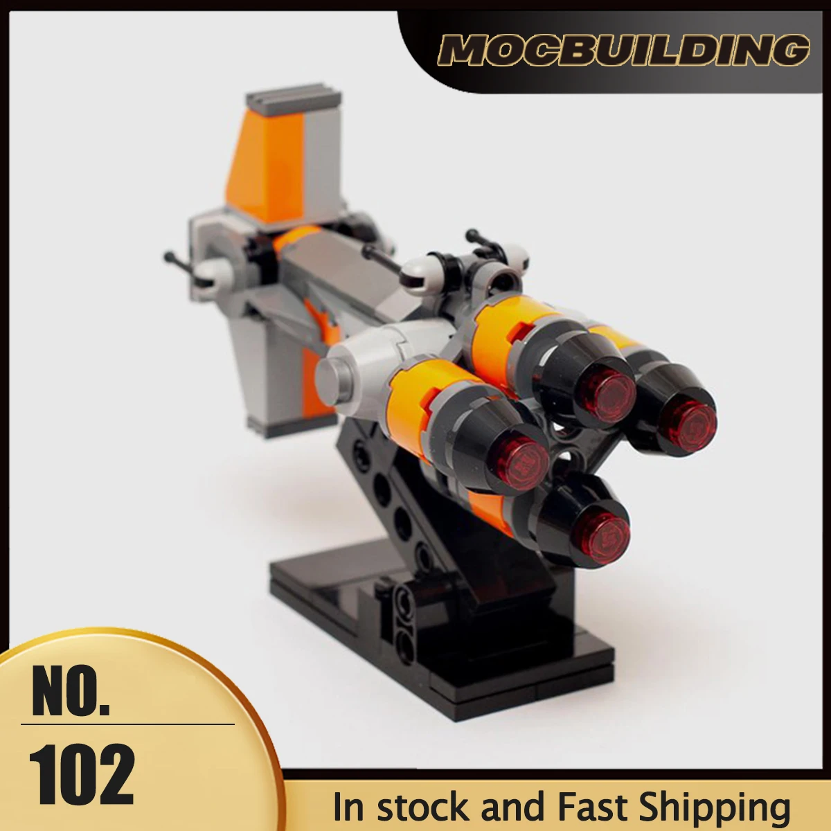 MOC Space Movie Series Small Warship Corvette Model Building Blocks Creative Toys DIY Assembly Bricks Collection Display Gifts