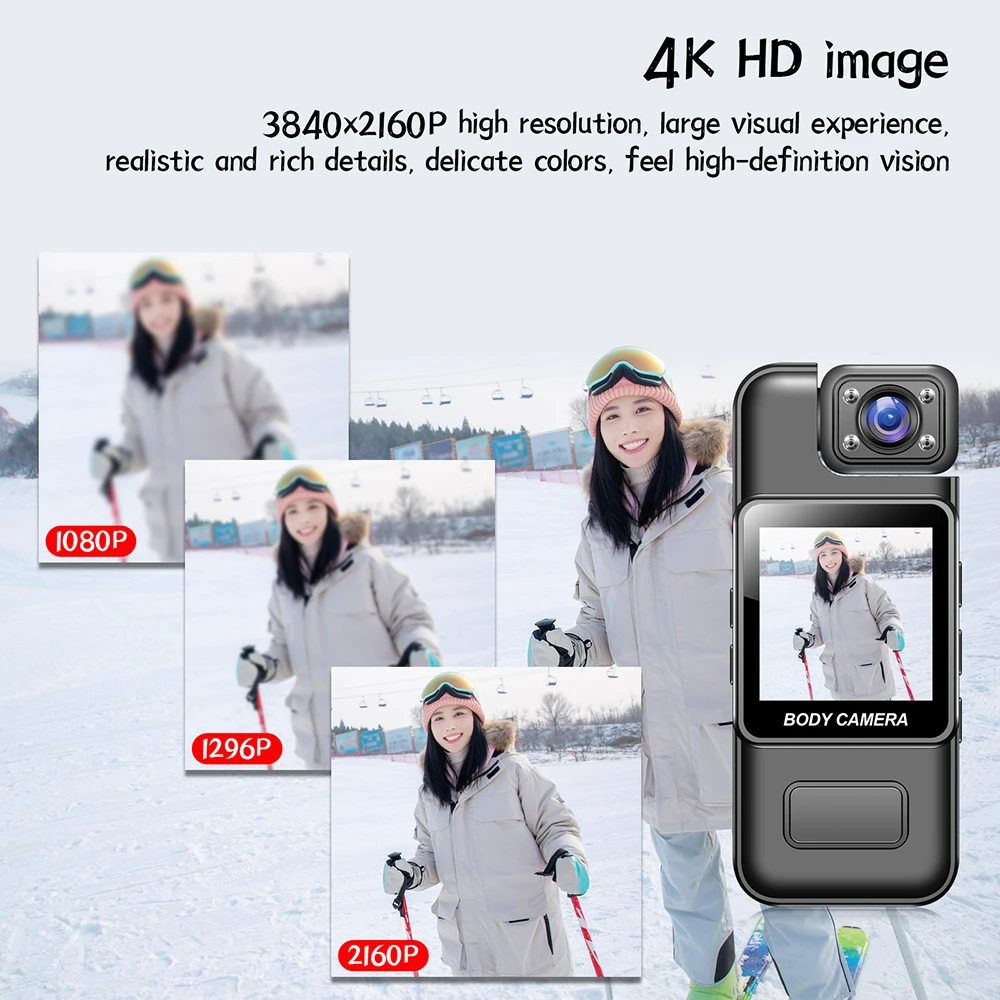 4K 1080P HD WiFi Mini Camera Portable Digital Video Recorder Police Body Cam Infrared Night Vision Sports DV DVR Small Camcorder