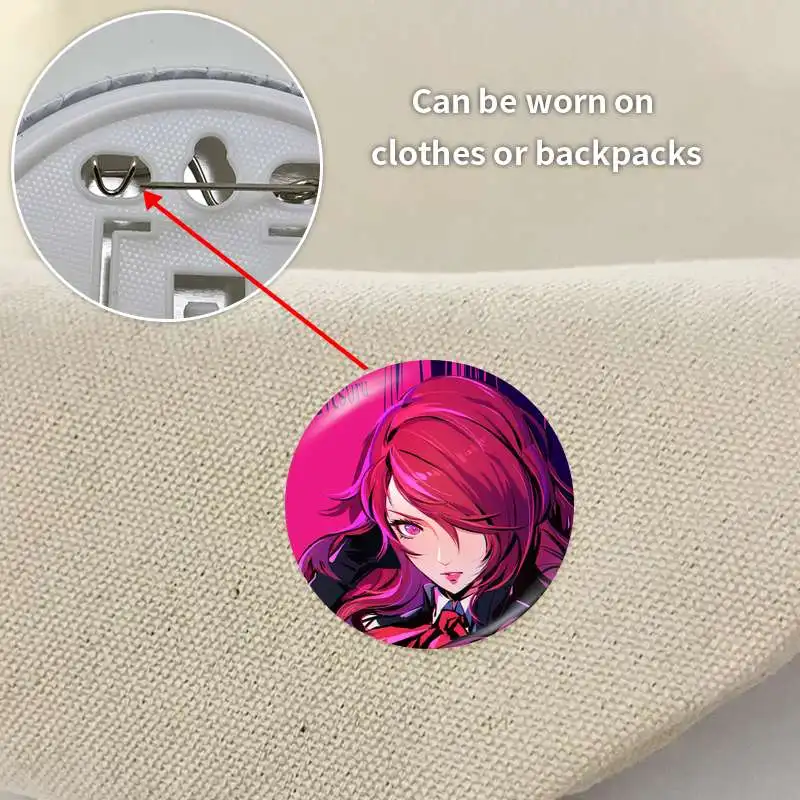 Kirijou Mitsuru Game Anime Character Soft Button Badge Brooch anchor Peripherals Pin Clothes Fandom Hat 58mm Pendant Tinplate