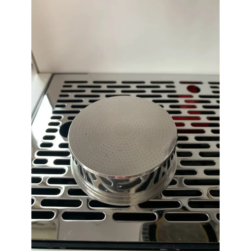 Factory direct sales coffee machine powder bowl straight body write wheel eye CNC stainless steel powder bowl