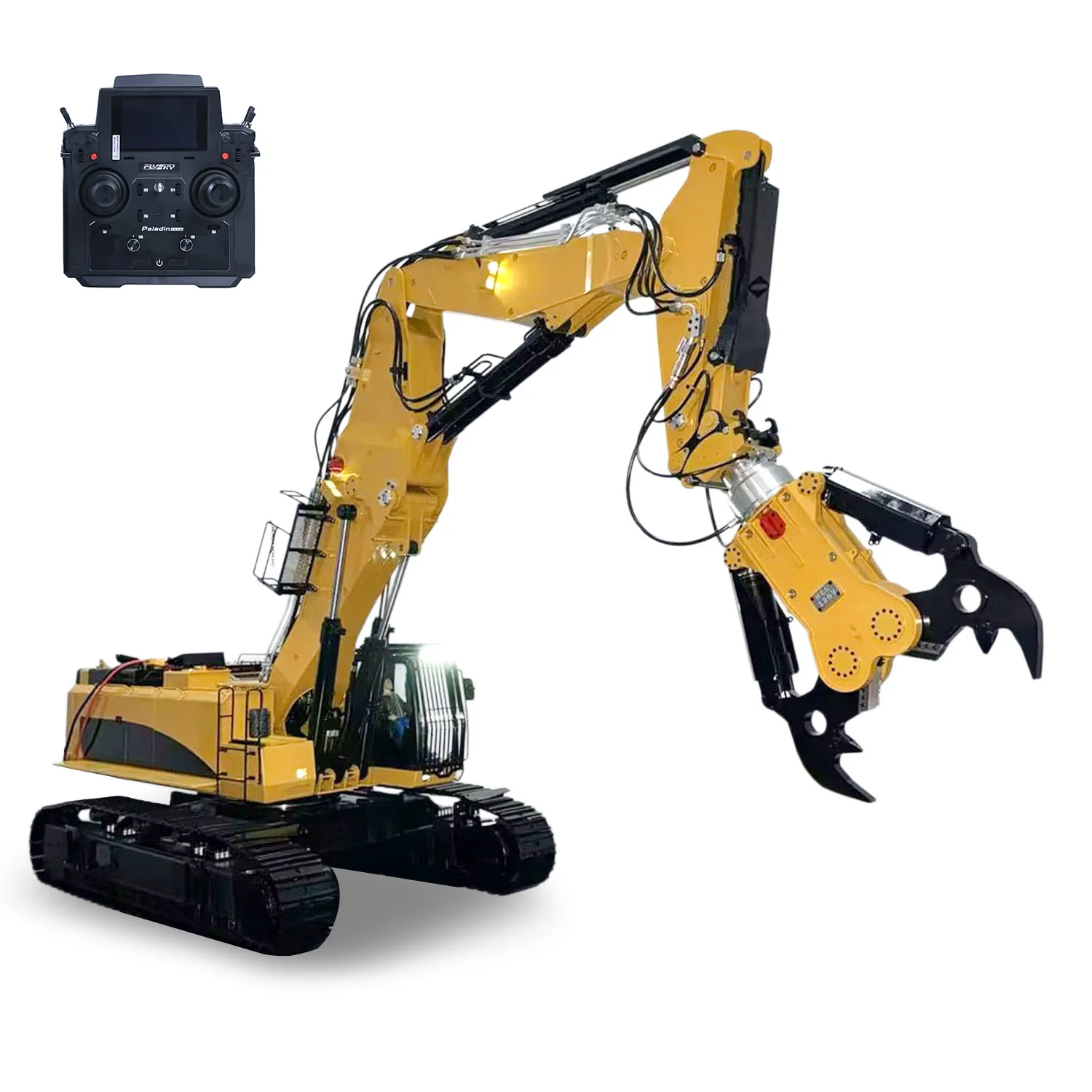 385CF Metal TOUCAN 1/14 RC Digger Remoted Hydraulic Tracked Excavator Brushless Motor Light Sound PL18EV LITE Vehicle Model