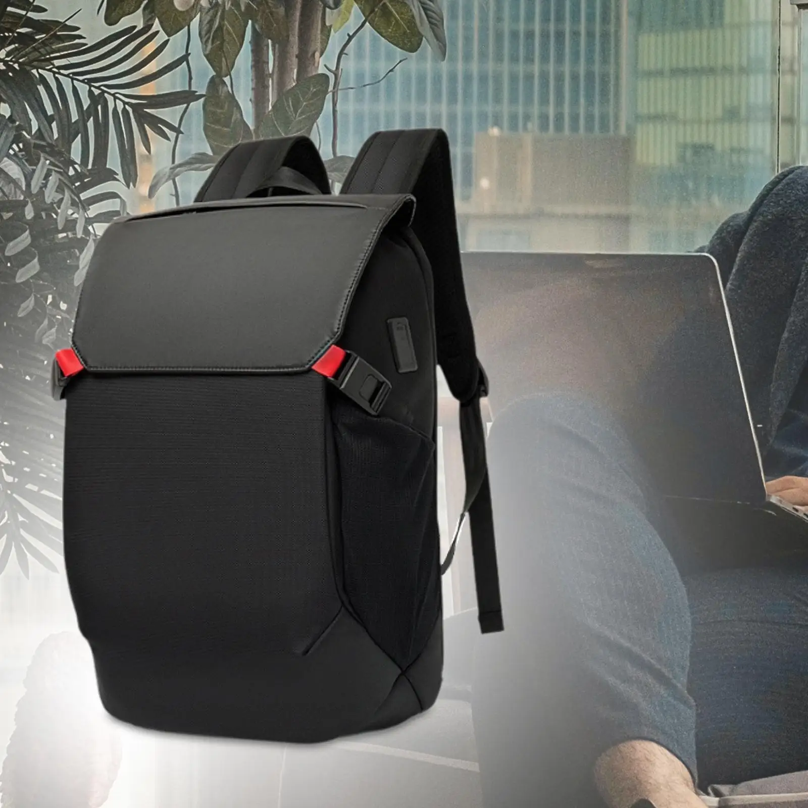 Business Backpack with USB Port 15.6 inch Laptop Backpack for Weekender Business