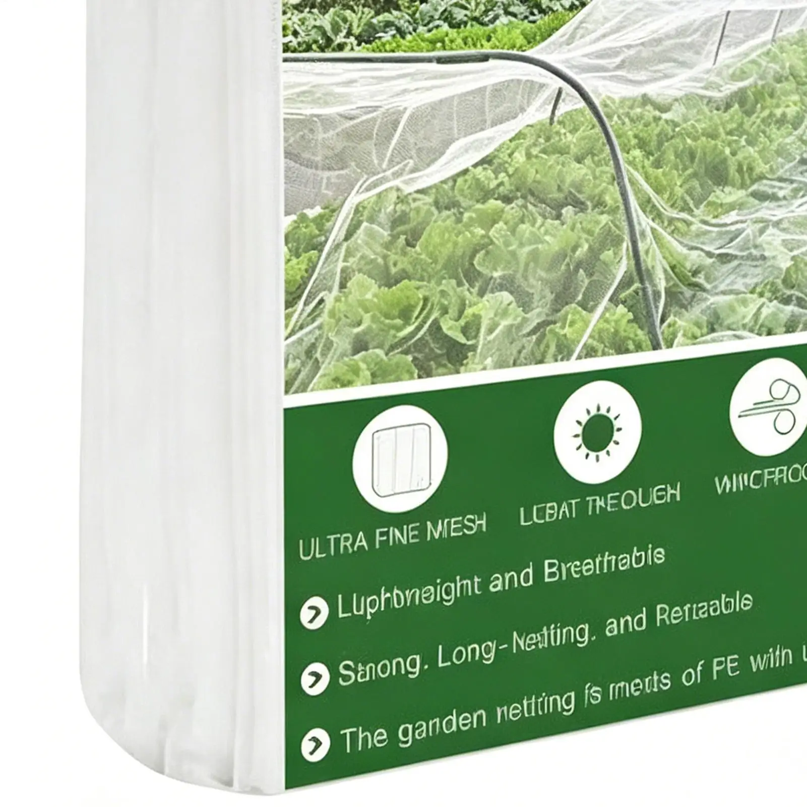 

Комплект садовой сетки 3х10 м для защиты от солнца и насекомых с креплениями и клипсами, сетка от комаров для теплиц, овощей и цветов