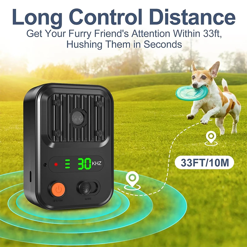 Portable Dog Repeller 25kHz Frequency Three Level Adjustment Adjustable Repelling Distance Suitable Indoor Placement Outdoor - view 3