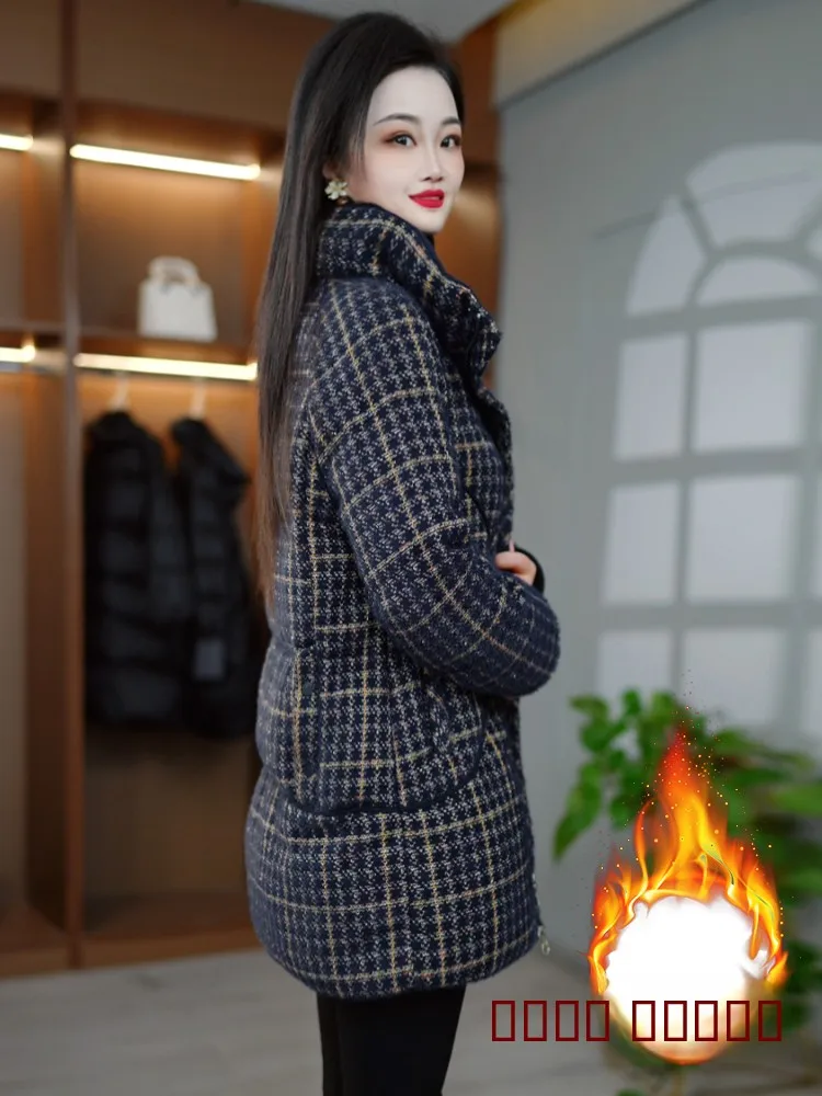 

Женская утепленная хлопковая куртка на флисовой подкладке, свободного кроя, с длинными рукавами, зимняя, новинка, уличный стиль, пуховик из хлопка