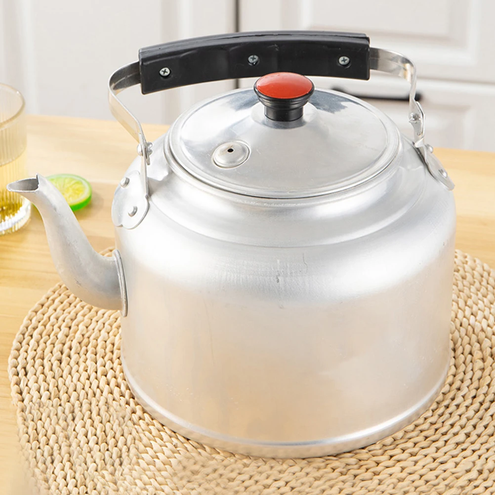 

Thick Sounding Aluminum Kettle 5L Large Capacity Whistling Teapot Heat Resistant Metal Water Pot Kitchen Gadget Stovetop Tea
