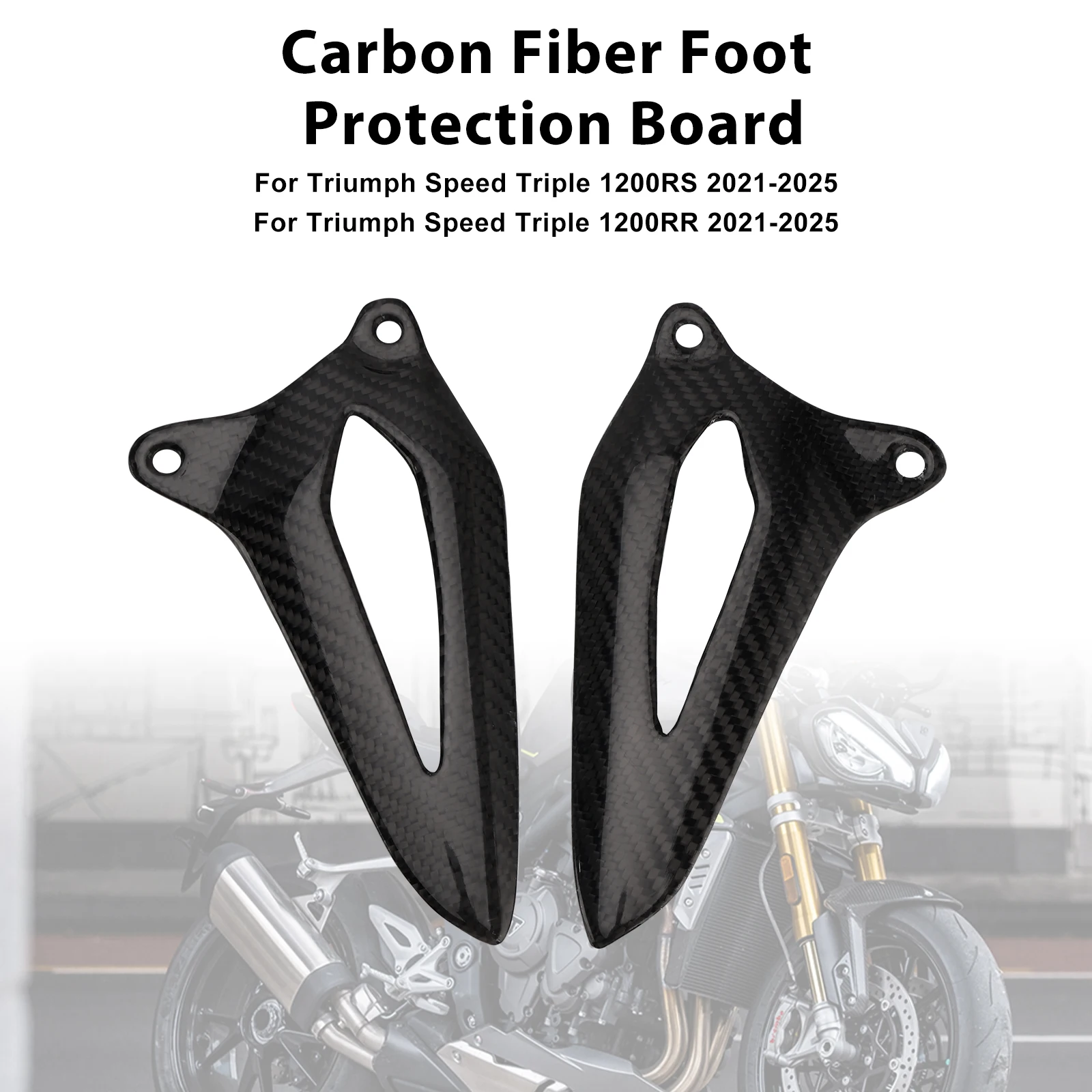 

Подножка из настоящего углеродного волокна Topteng для Speed Triple 1200 RS/RR 2021 2022 2023 2024 2025