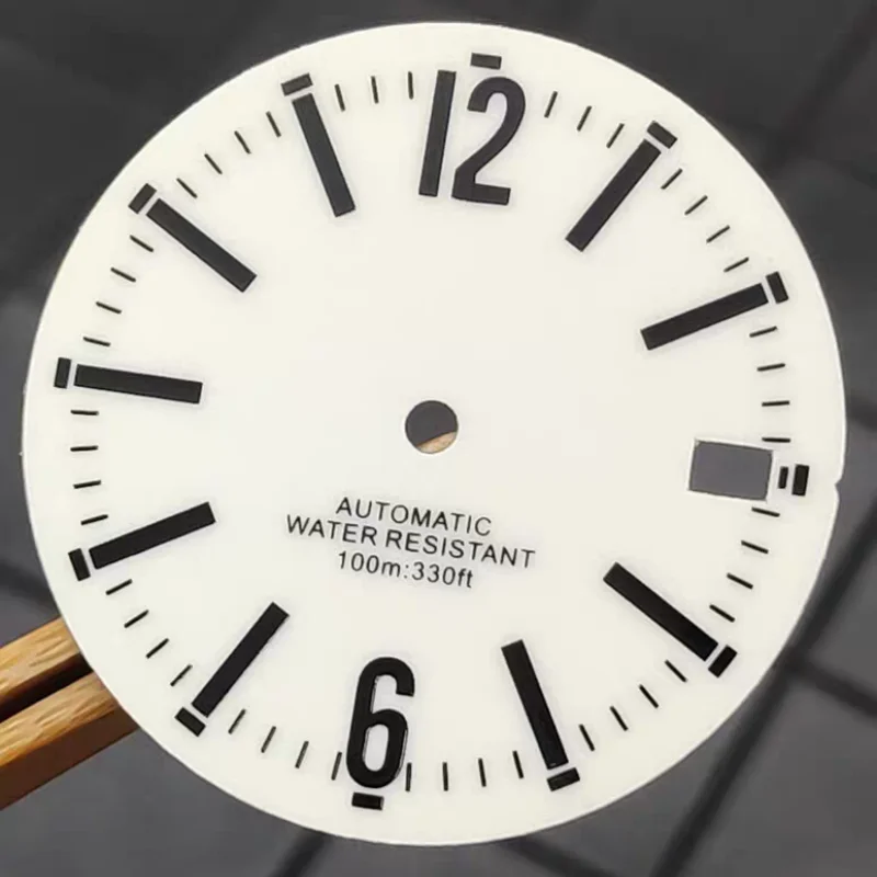 

28.5mmdial NH35 movement no LOGO watch dial literal no date full luminous surface