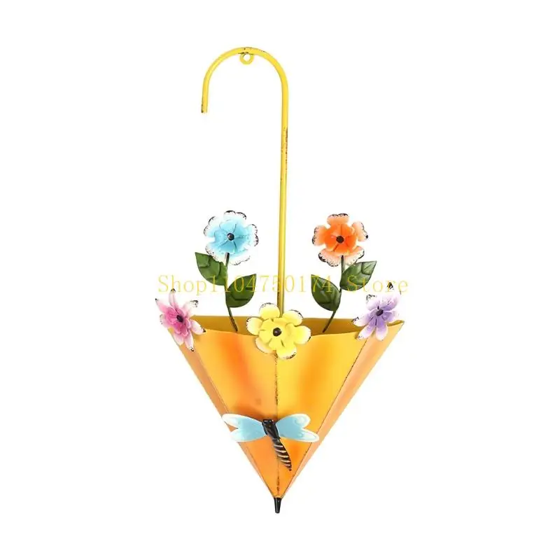 Umbrella Planter Flower Basket Holder with Top Loop for Home Display Use Top Sale