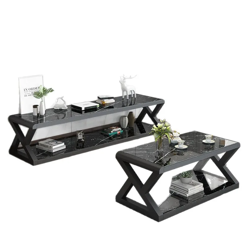 

Nordic light luxury simple tempered glass TV cabinet, coffee table, TV cabinet
