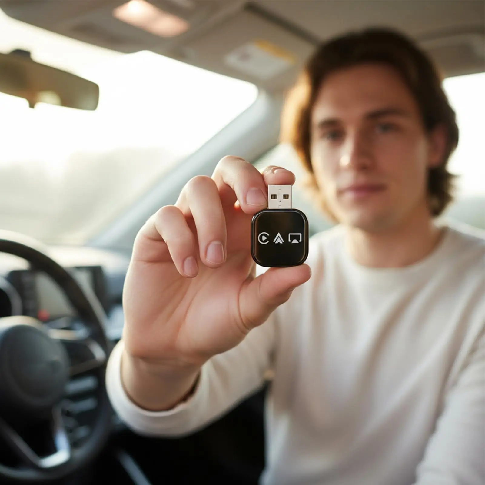 Car Display Video Adapter Plug and Play Converter Wireless Mirror Phone to Car Screen for Daily Commuting Long Distance Travel