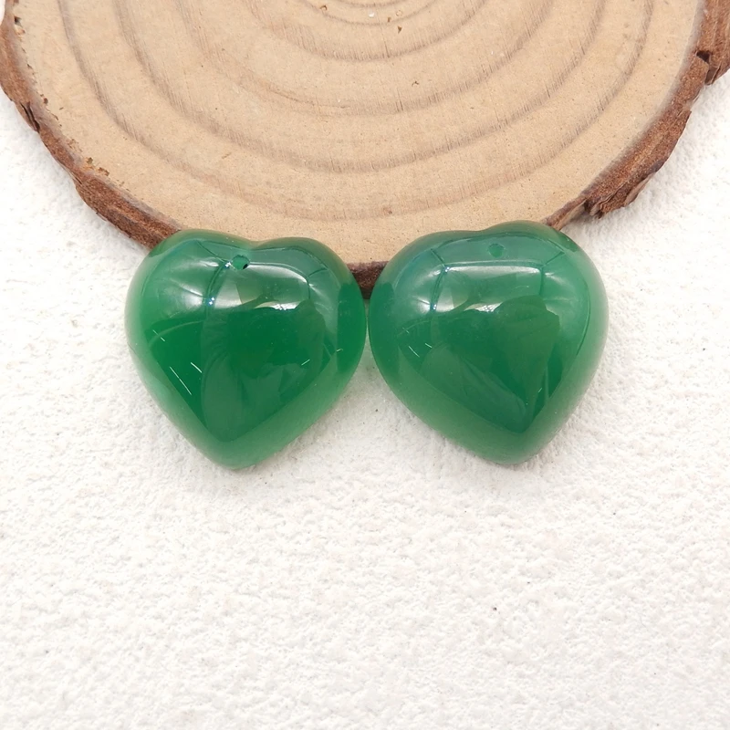 5pcs Natural Gemstone Green Agate Heart&Flower&Ring&Onion Shape ,Semiprecious Stones Women Earrings Accessories Gift Jewelry