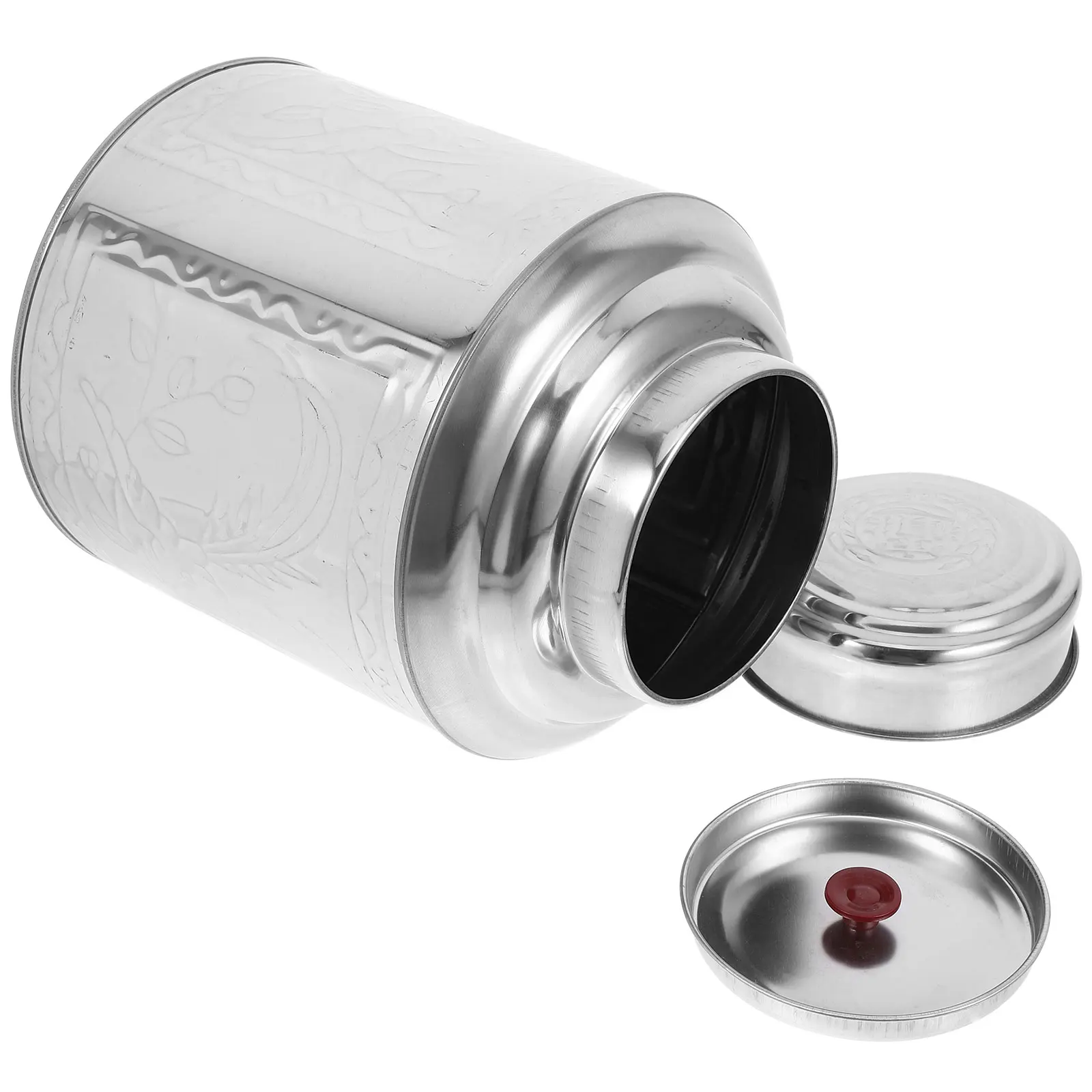 

Stainless Steel Tea Food Containers Coffee Bean Storage Holder Airtight Canister Loose Leaf Jar Farmhouse