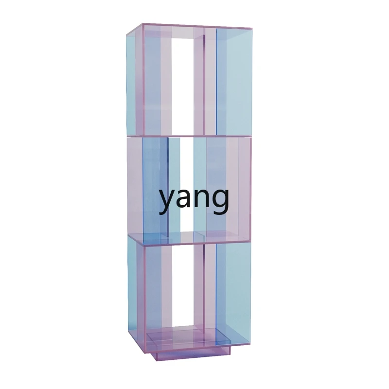 

LTT light luxury living room creative acrylic shelf multi-layer figure bookshelf floor to wall