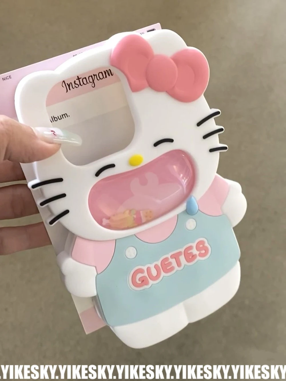 cartoon sanrio kawaii phone case hello kitty Three-dimensional quicksand snacks case for iphone15 14 13 12 11 14pro 15pro