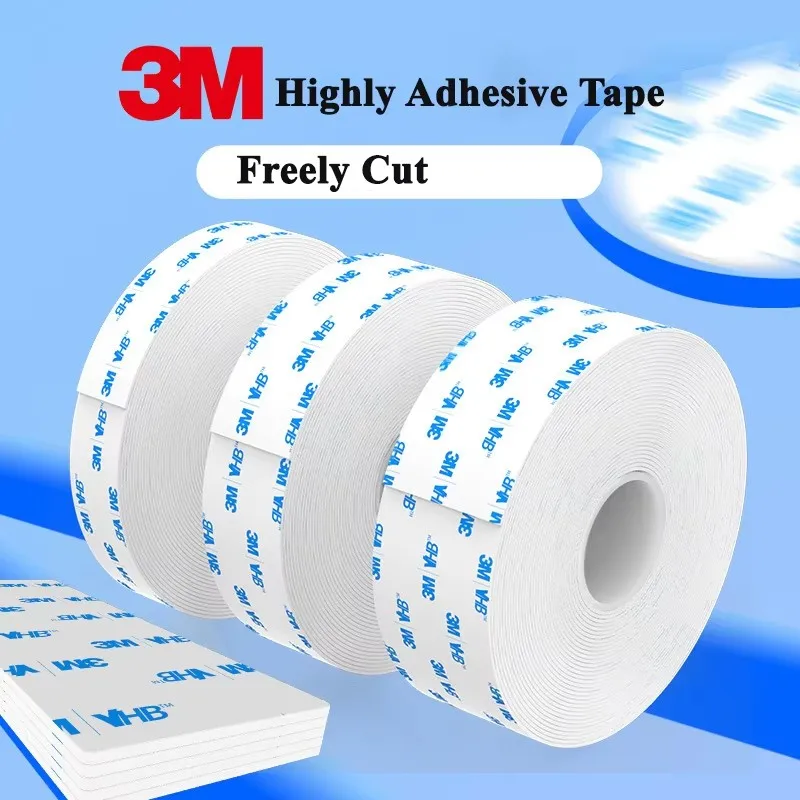 3M White Foam Double-Sided Tape 1600T Double-Sided Tape High Temperature Resistance Strong Non-Trace Pe Foam Tape