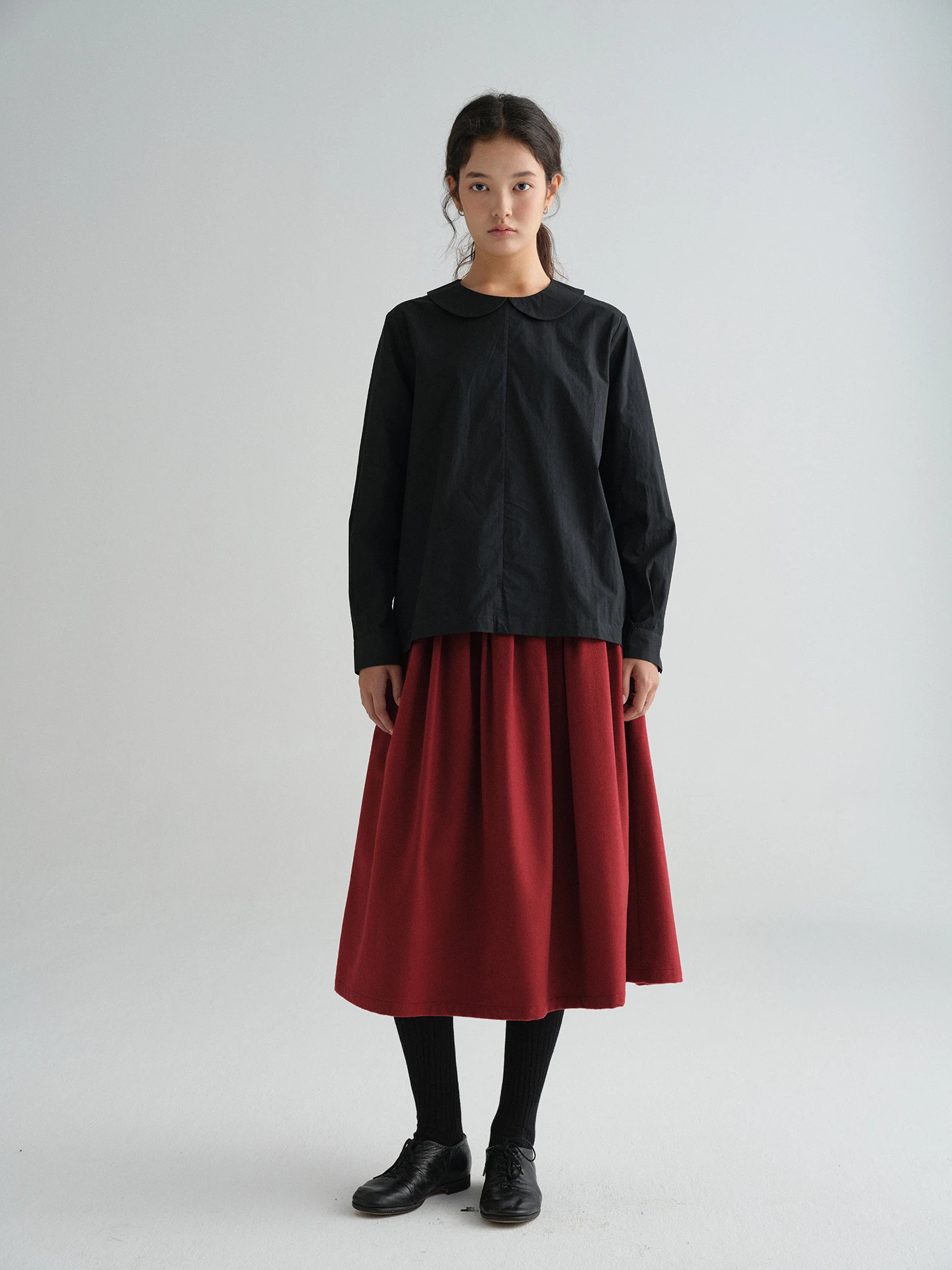 

Douxue Cotton Long Sve Bla irt Crew Ne Пуловер Повседневный Sle Прямой крой Чистый хлопок Универсальный возрастной топ для ...