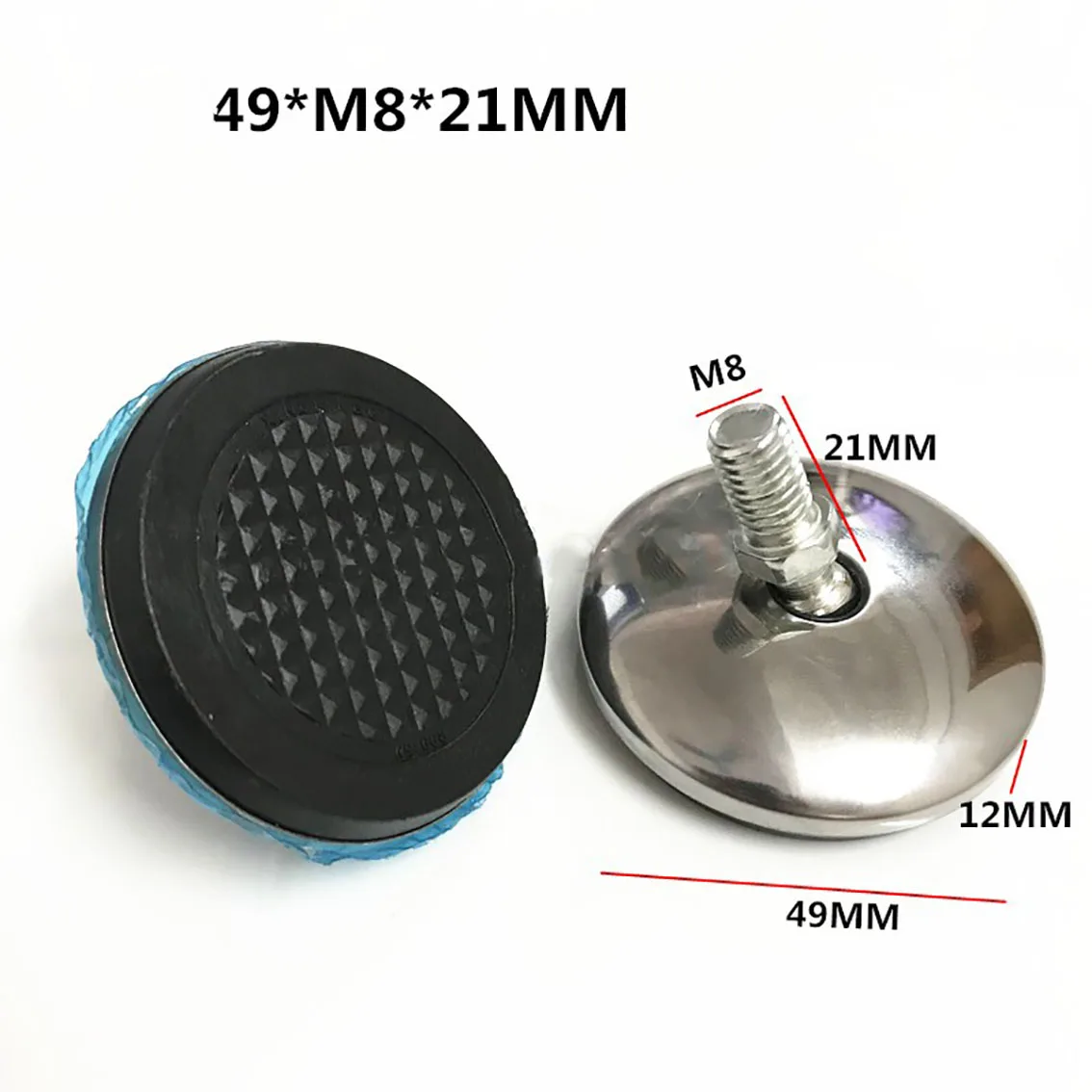 M6 M8 Adjustable Feet Pad Dia 28mm 37mm 49mm Furniture Leg Table Leveling Universal Joint Feet Pad Screw view 4