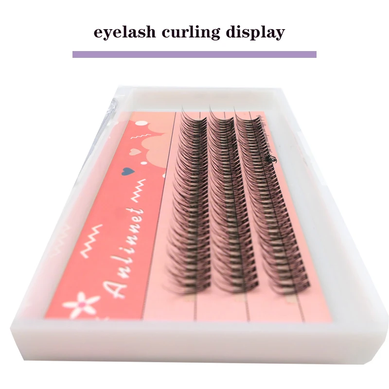 120 Clusters Fishtail Eyelashes High Quality Cluster Lashes Natural Slender Cross Thick Fish Tail Individual Eyelash Extension