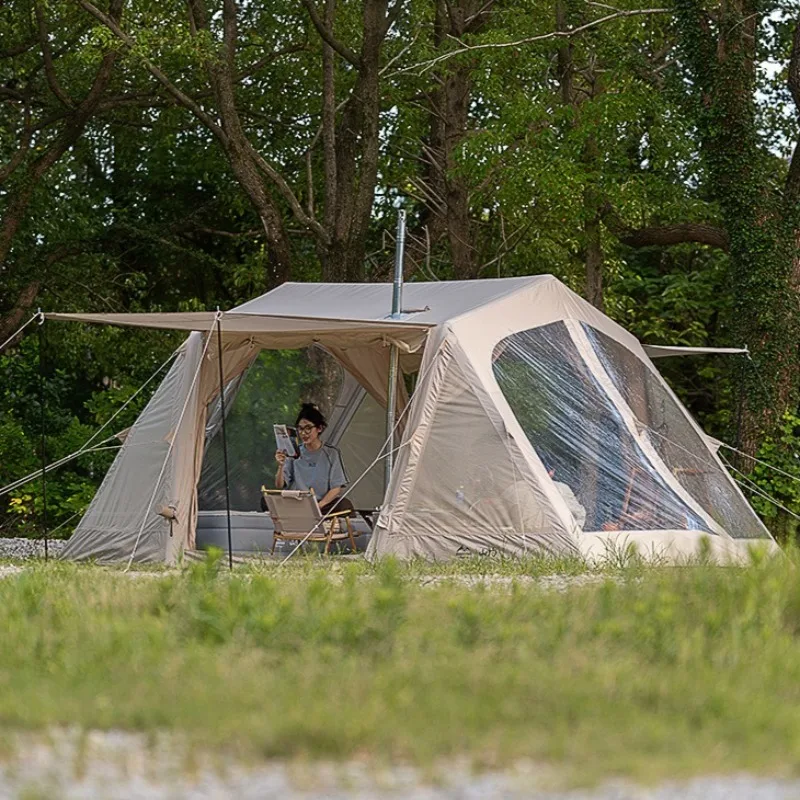 Outdoor Camping Self-inflating Tent Portable Large Space Overnight Windproof Professional Tents Breathable Camping Equipment