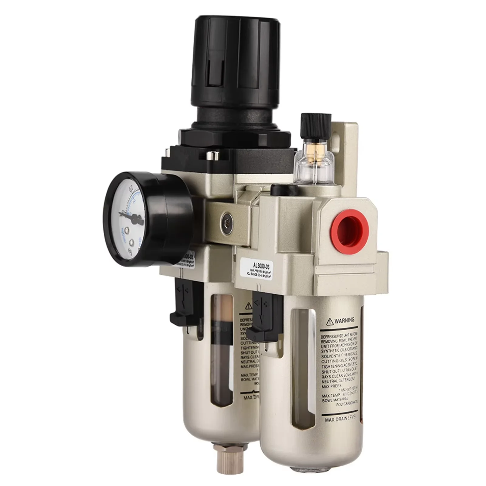 

AC5010-10 Manual/Automatic Air Filter Frl Pneumatic Air Regulator For Paint Gun Compressor Filter Pressure Regulator