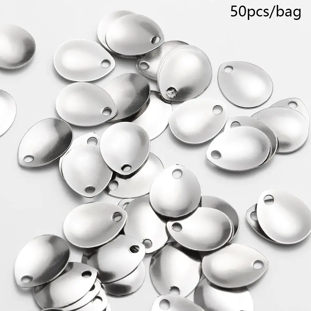 

50 шт. серебряные гладкие никелевые Блестки для рыбалки atтракторная блесна Металлическая Ложка VIB приманки лезвия Вибрация вращающаяся снасть рыболовные инструменты