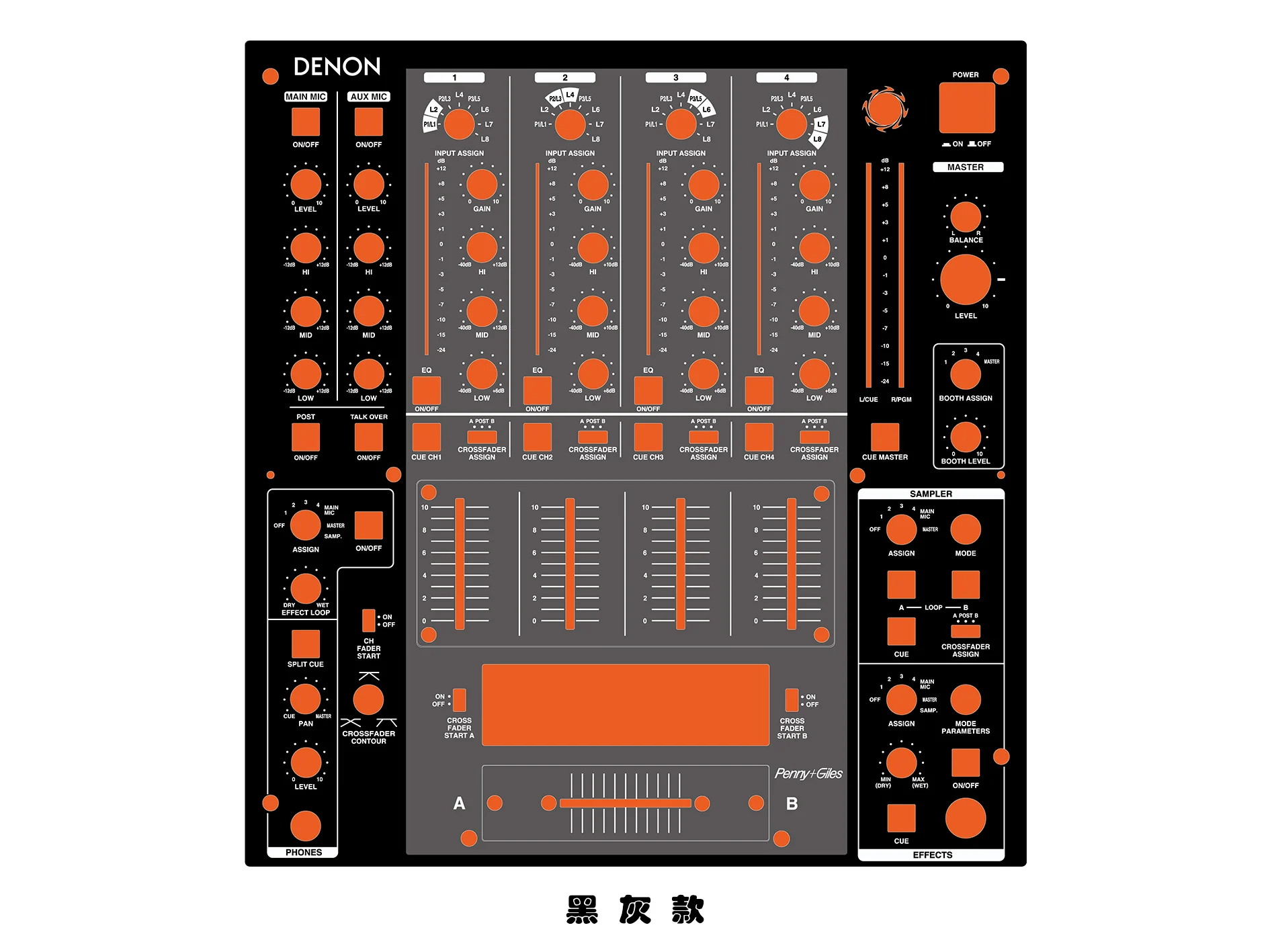 DENON DN-X1500 Mixer Panel Protective Film, Tianlong X1500 Personalized Custom Colorful Sticker Not An Iron Panel