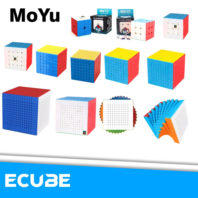 [ECube] MoYu MeiLong 스티커 없는 스피드큐브 장난감, 어린이 큐브 매직, 2 × 2, 3 × 3, 4 × 4, n×n×n, 2-13 시리즈, 5 × 5, 6 × 6, 7 × 7, 8 × 8 9 × 9