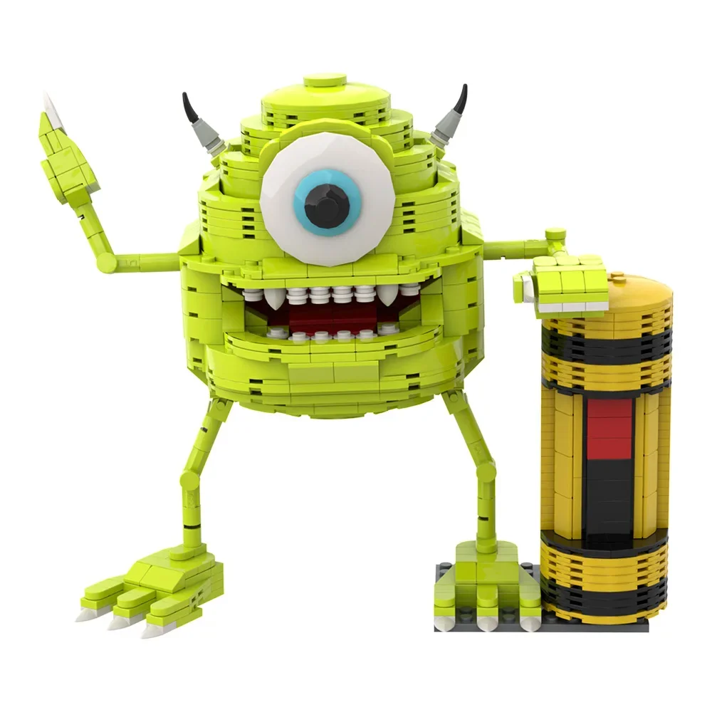 Gobricks MOC monstres inc blocs de construction monstre vert Mike Wazowski modèle Robot briques bricolage assemblé jouet pour enfants cadeau