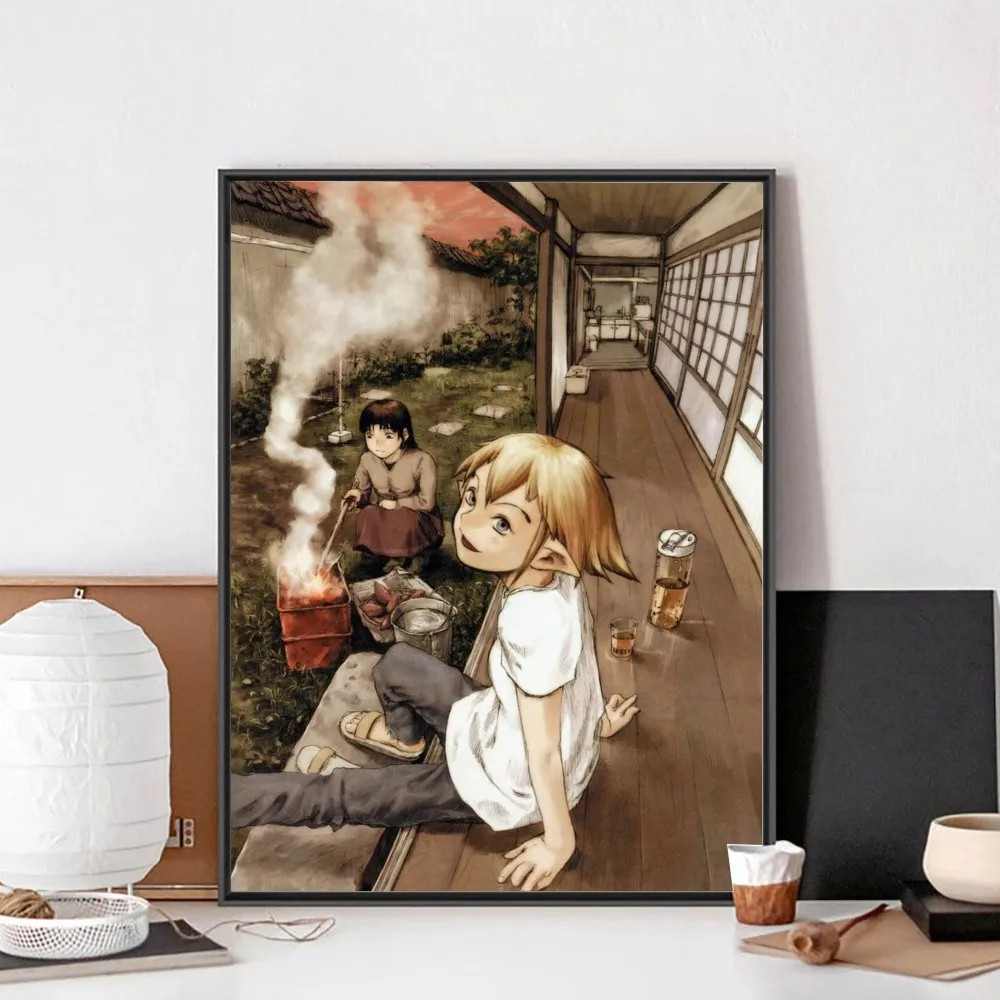 Haibane Renmei Anime Print Poster No Framed Poster Kraft Club Bar Paper Vintage Poster Wall Art Painting Bedroom Study Stickers