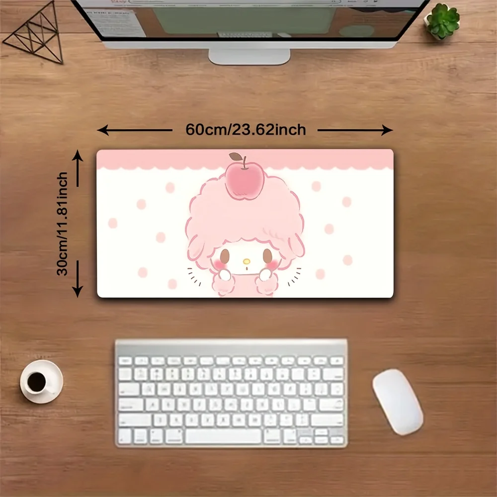 قطعة واحدة من لوحة ماوس الألعاب سانريو لهالو كيتي - قاعدة مطاطية مضادة للانزلاق، حصيرة مكتب قابلة للغسل مع وردي لطيف وتصميم، مثالية للمكتب #3
