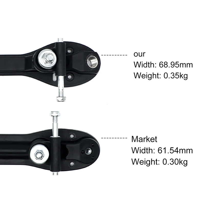 Roller Skate Base Four-Wheel Two-Row Skate Bracket Skate Base Bottom Plate with Roller Skate Toe Stoppers 248MM