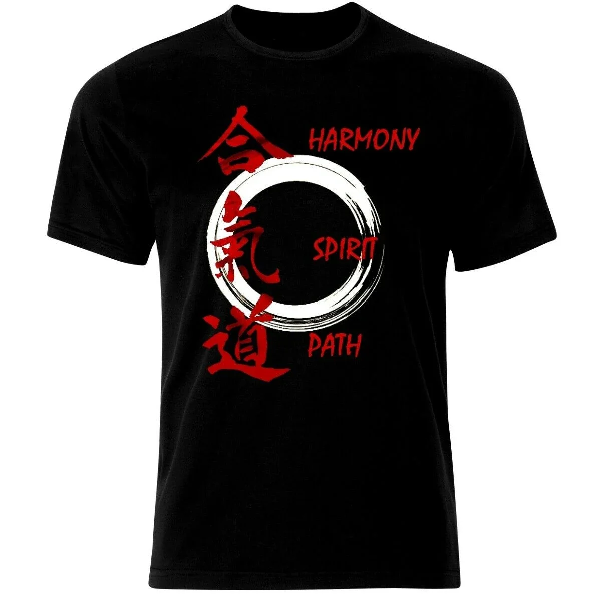 Aikido Kanji Samurai Code Martial Arts Bushido T Shirt. 100% Cotton Short Sleeve O-Neck Casual T-shirt Loose Top New Size S-3XL