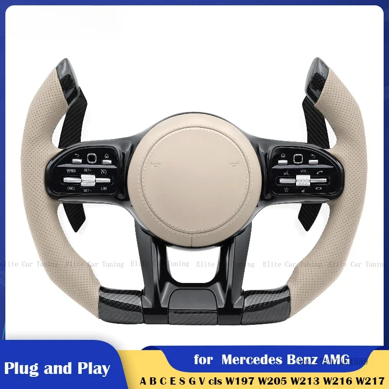 

Руль для гоночных автомобилей (Plug and Play) для Mercedes-Benz AMG W220 W221 W222 W204 W205 W213 W212 C200 C260 SL63 CLA45 G63 W211 A45