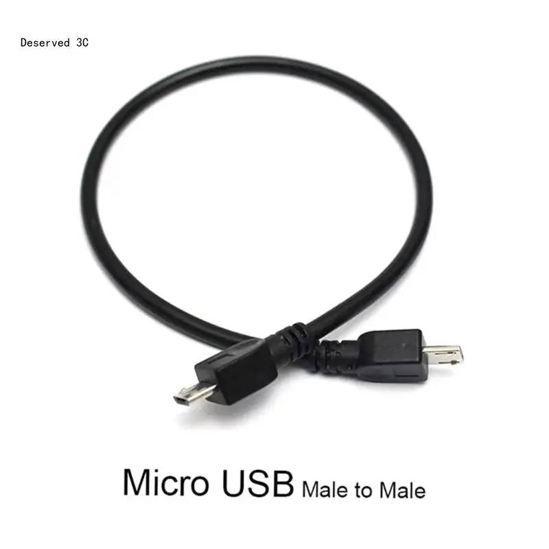 

R9CB 5 Pin Micro USB Male To Micro USB Male OTG Converter Adapter Data Cable Cord For Phone Tablets Keyboards