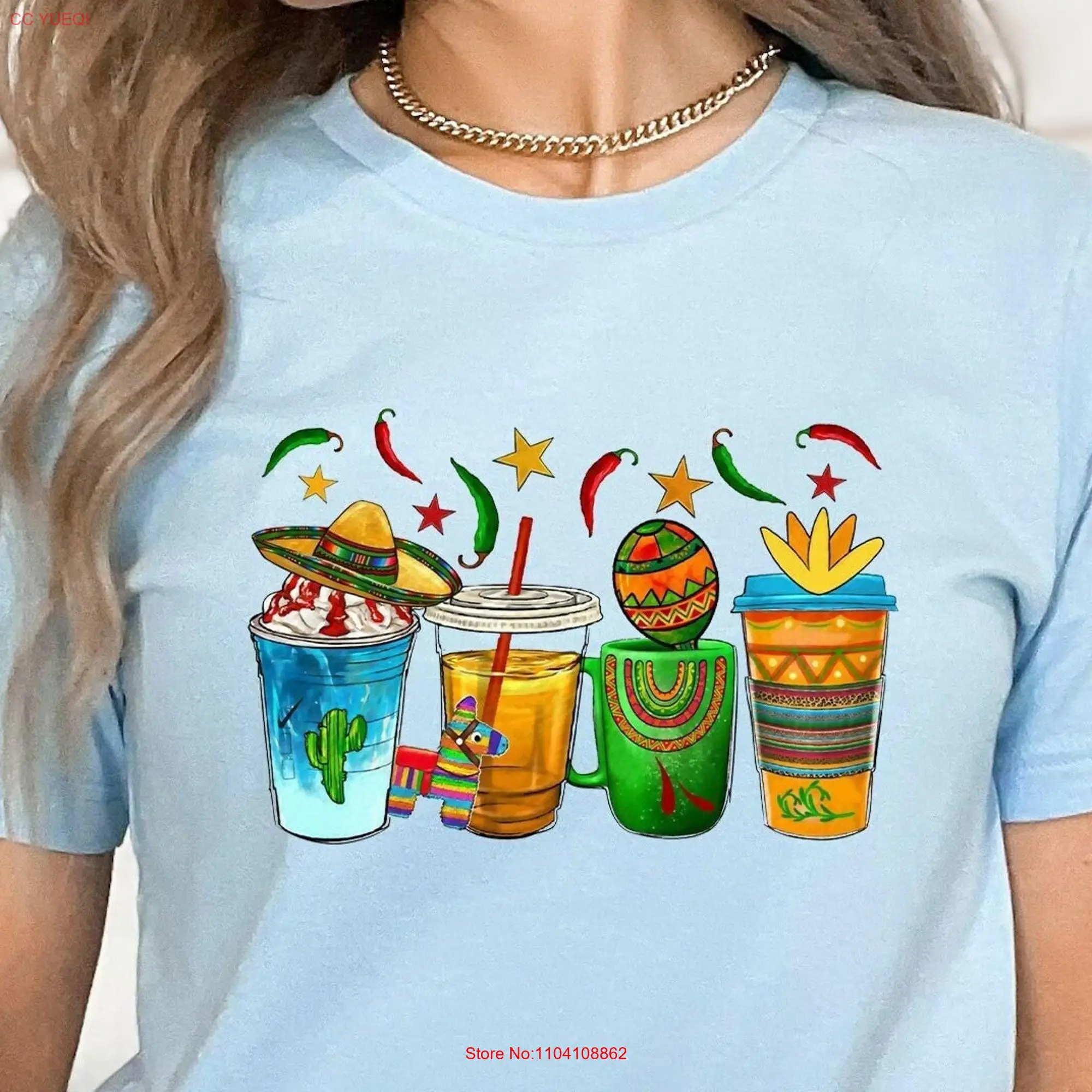 Cinco De Drinko T Shirt Mexican Party Tequila Fiesta Margarita Sombrero Festival Drinking long or short sleeves