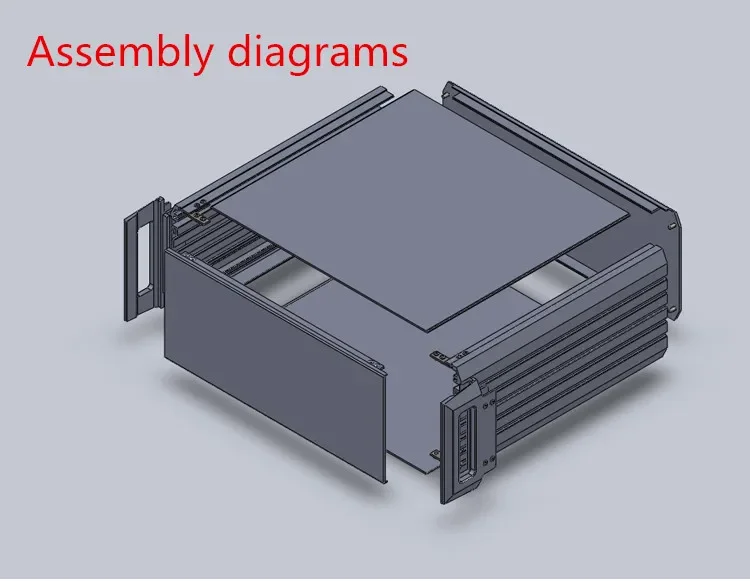 AMP case 337*132*300mm 3U aluminum chassis Instrumentation aluminum chassis amplifier aluminum shell/ case / enclosure / DIY box