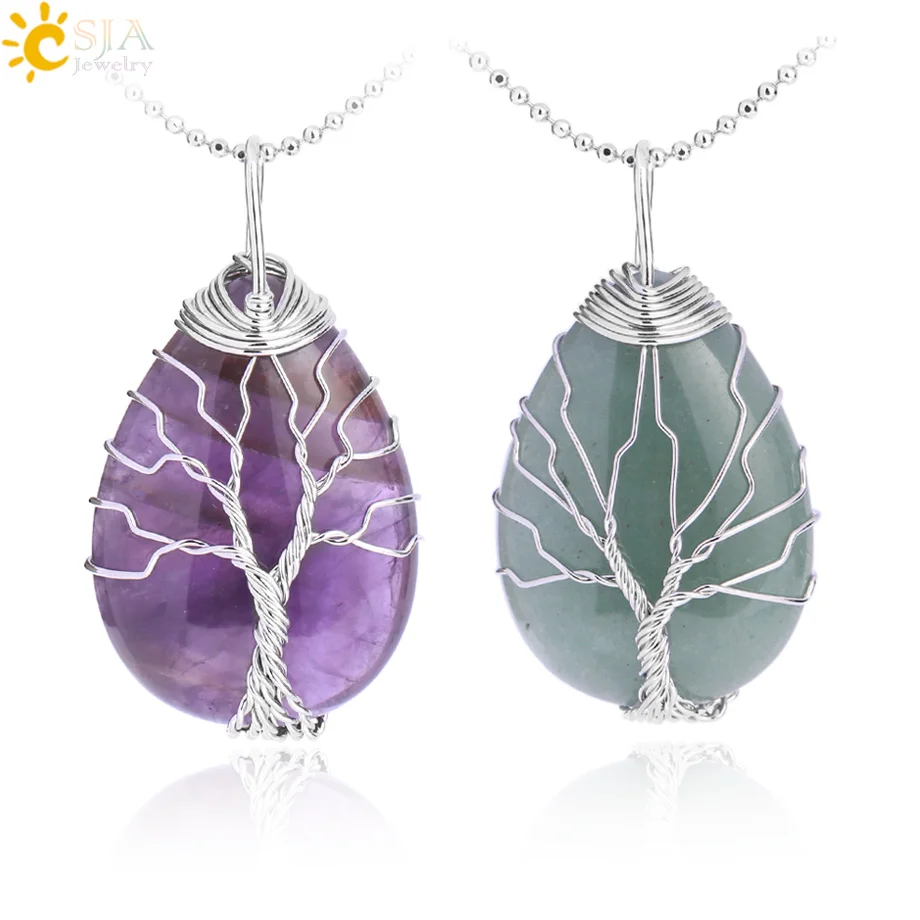 Tree of Life Crystal Necklace