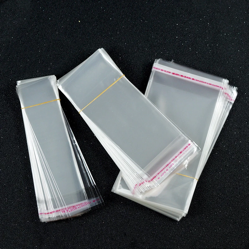 100Pcs transparent self-sealing jewelry accessories candy OPP self-adhesive bag packaging resealable gift cookie packaging bag