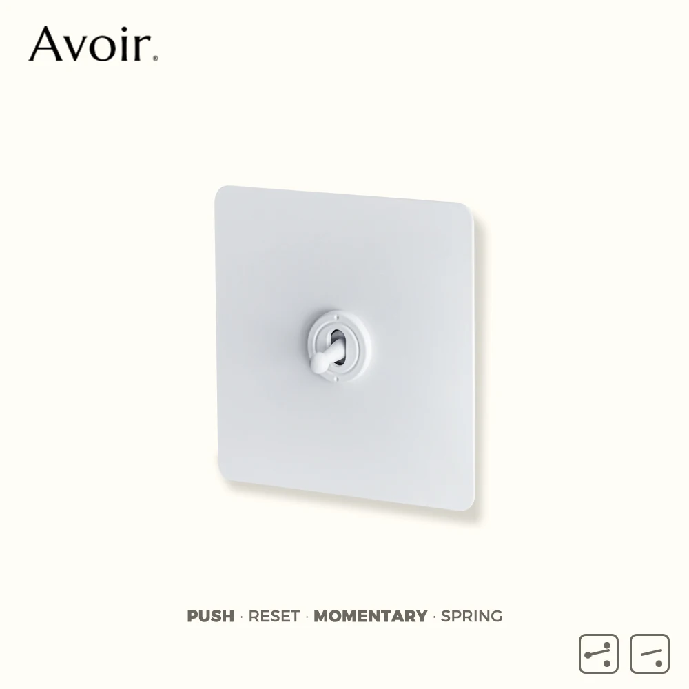 

Avoir White Wall Momentary Switch EU Sockets With Usb Charge 86 Type Reset Switches Indoor Toggle Switches 220V Dimmer Switch