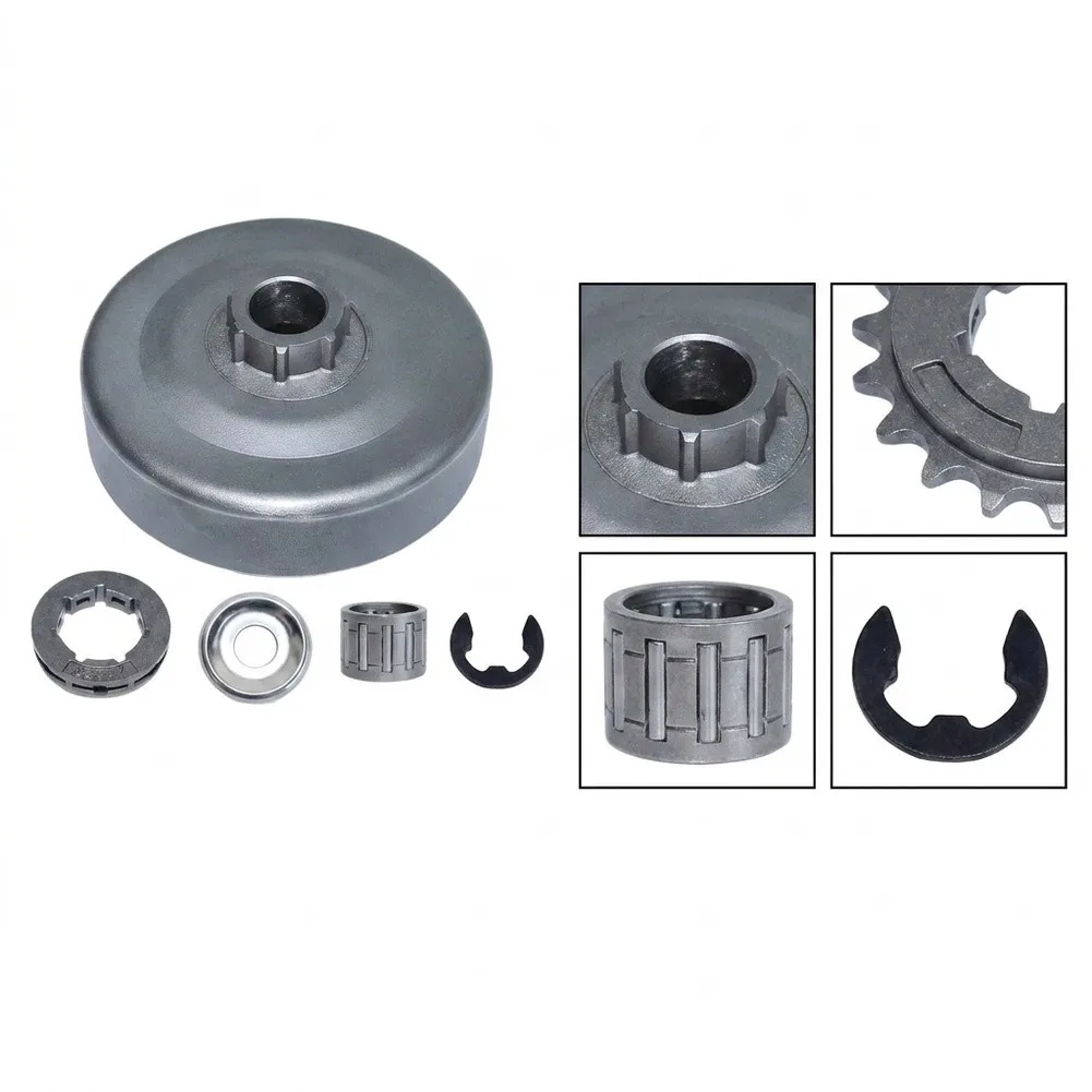 Rim Sprocket Set 325 Clutch Drum Kit For Chainsaw Repair 7 Teeth Design 19mm Inner Hole Metal Construction Silver Finish