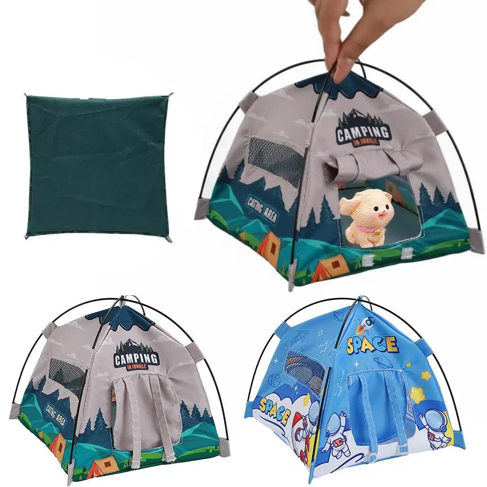 Dollhouses Miniature Camping Tent, 6.7 Inch Realistic Doll House Tent, Handmade Mini Tent For Diorama Displays