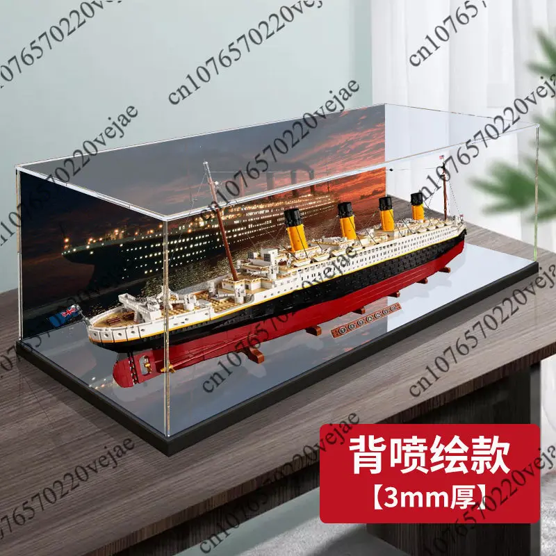 Display Box Building Block Transparent Dust Cover for 10294 Titanic Model Doll Acrylic - view 4